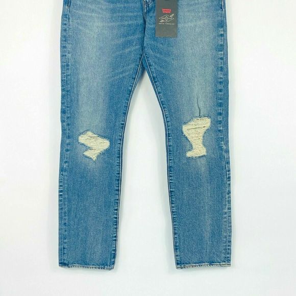 Levi's 502 Taper Distressed Jeans 31x32  NEW Justin Timberlake Fresh‎ Leaves - Picture 3 of 11